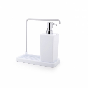 Primanova M-E56-01 Luna Mutfak Sıvı Sabunluk. Deterjanlık. Beyaz. Bez Askılı. 8695024056106