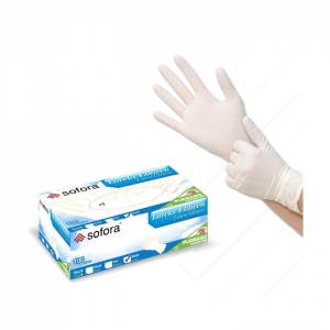 Sofora Pudrasız Beyaz Lateks Eldiven Small 6 Paket 920751