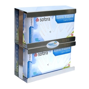 Okinox Metal Paslanmaz Çelik Eldiven Kutusu. 2 Bölmeli