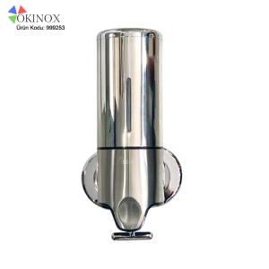 Zinger Okinox T Çekmeli Paslanmaz Parlak Krom Sıvı Sabunluk, Şampuanlık