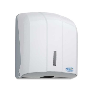 Vialli Z K1 Katlı Tek Kullanımlık Kağıt Havlu Dispenseri. Beyaz Plastik. 900197vb