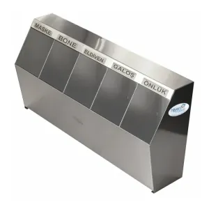 Okinox Önlük Bone Maske Dolabı 5 Gözlü 304 Paslanmaz 910226t5