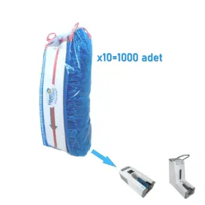 Okinox 1000 Adet Topuktan Çekmeli Galoşmatik Galoşu Büyük Boy