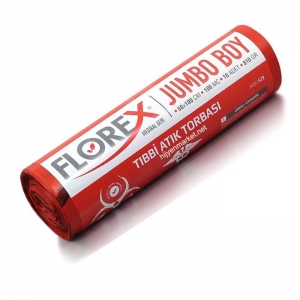 Florex 529 KOLİ Tıbbi Atık Çöp Torbası. 80x110 cm. 100 Adet. 992673
