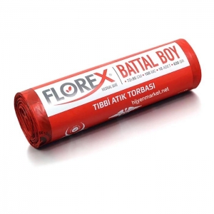 Florex 530 KOLİ Tıbbi Atık Çöp Torbası. 72x95 cm. 100 Adet. 992674