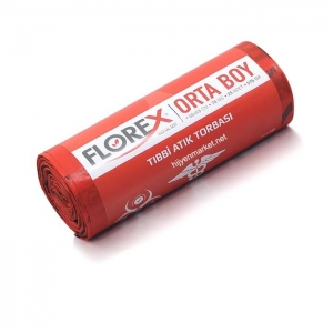 Florex 532 KOLİ Tıbbi Atık Çöp Torbası. 55x60 cm. 250 Adet. 992676