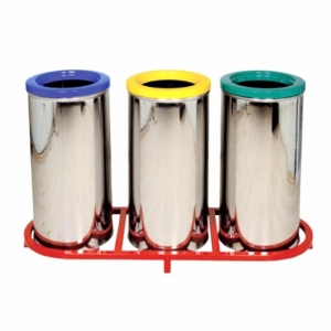 Okinox Sıfır Atık Geri Dönüşüm Ünitesi. 3 Adet Yuvarlak Kovalı. 800250